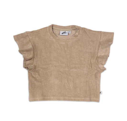 Towelling Ruffle Top