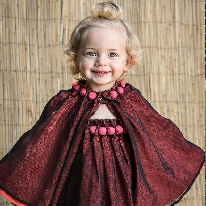 Cape with Cotton Beads and Mesh