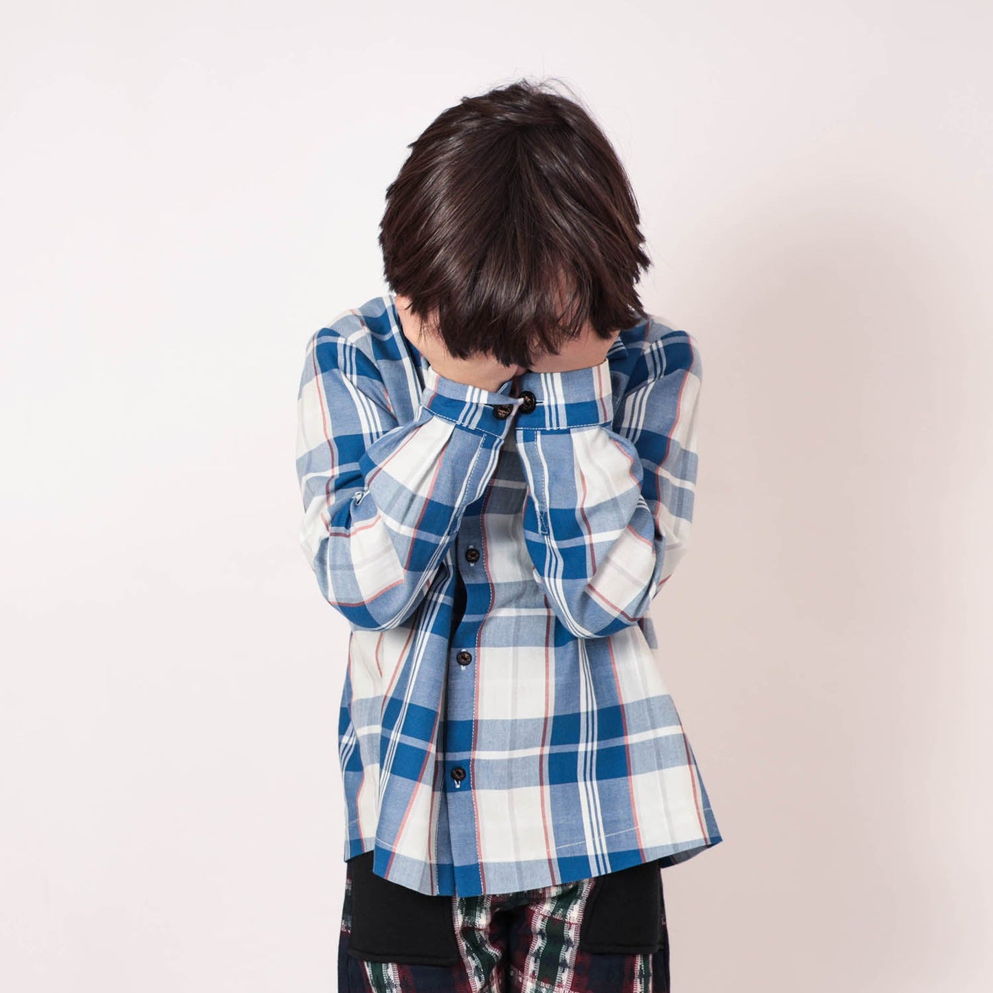 Shirt in Blue & White Tartan
