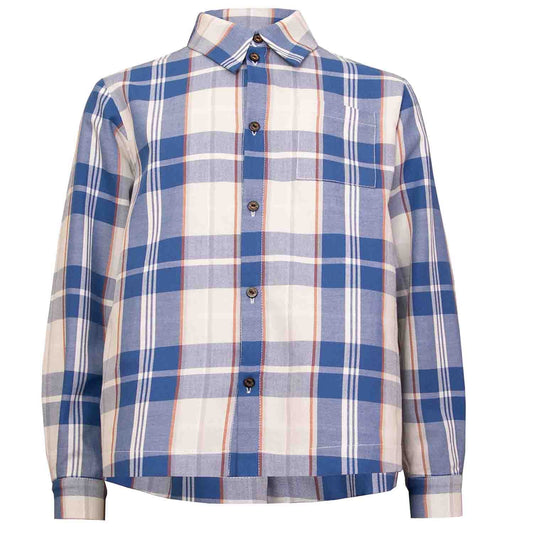 Shirt in Blue & White Tartan