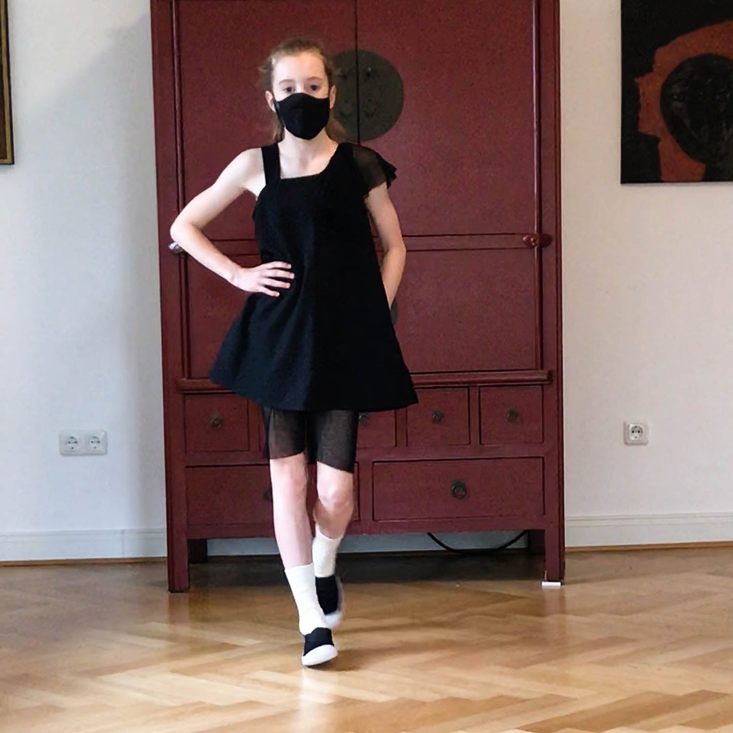 Black Dress with Asymetric Shoulder