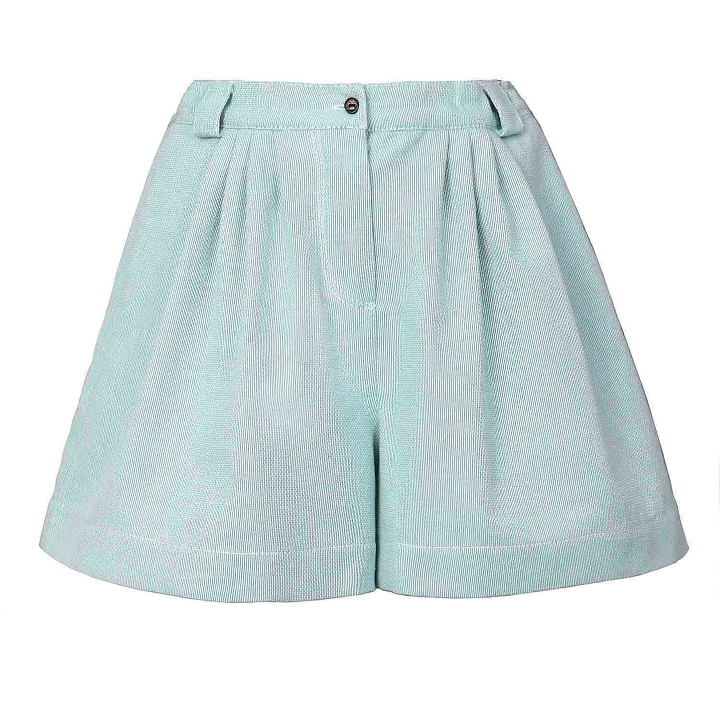 Green Wide Shorts