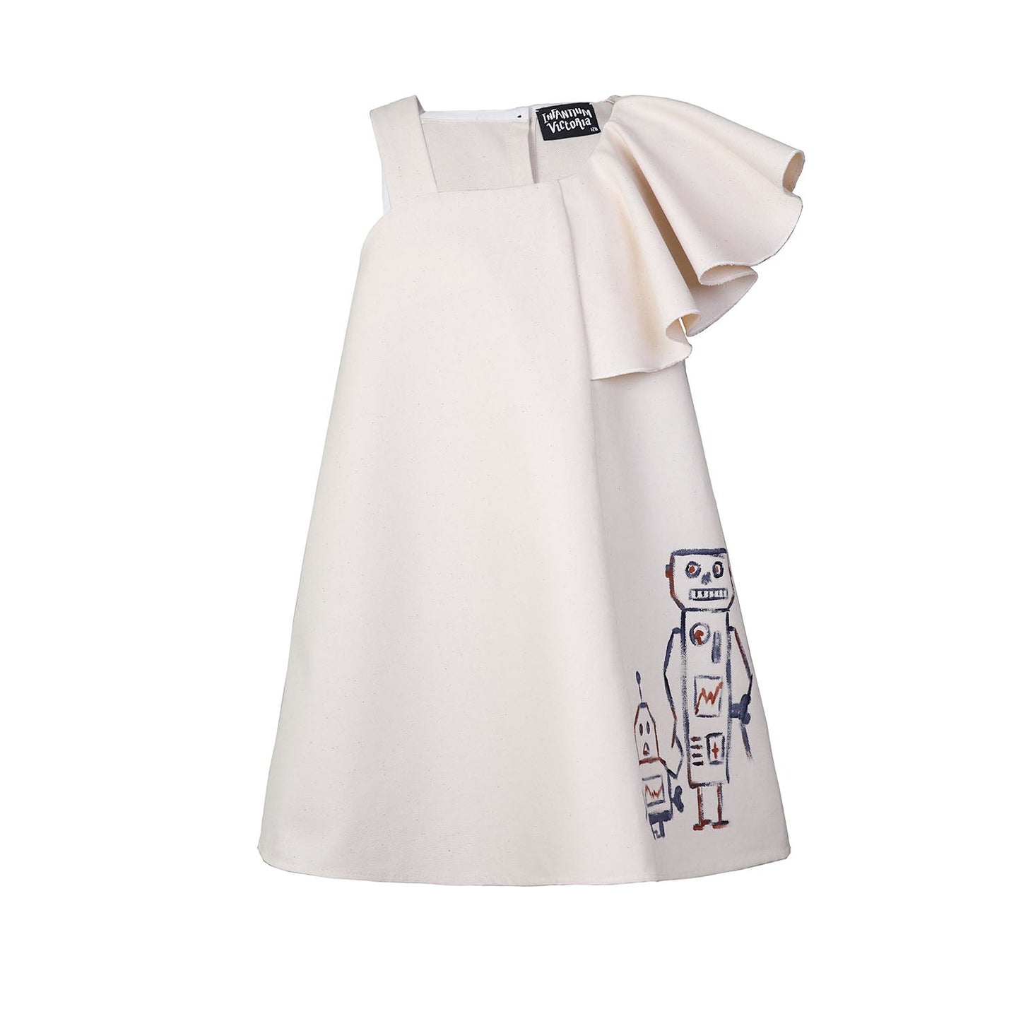 Hand-Painted Mini Dress Limited Edition, GOTS