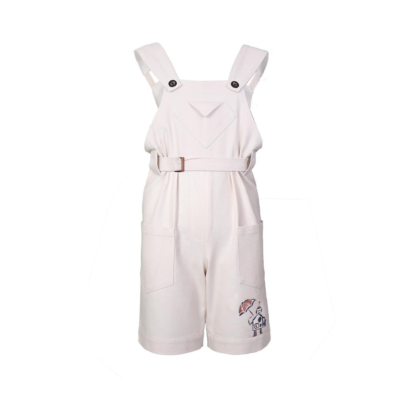 Hand-painted Off-White Overall