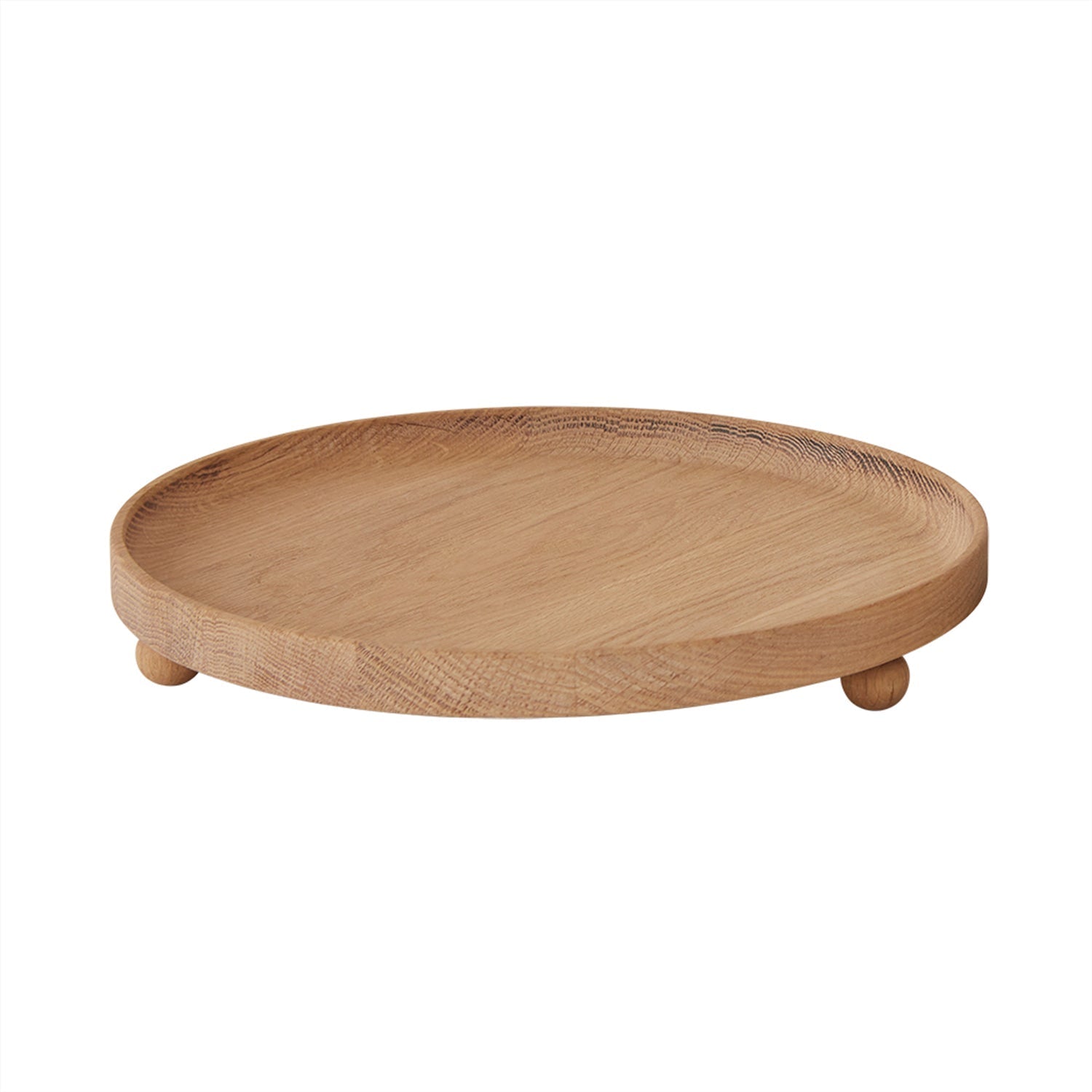 Inka Wood Tray Round - Large - Nature Tray OYOY 