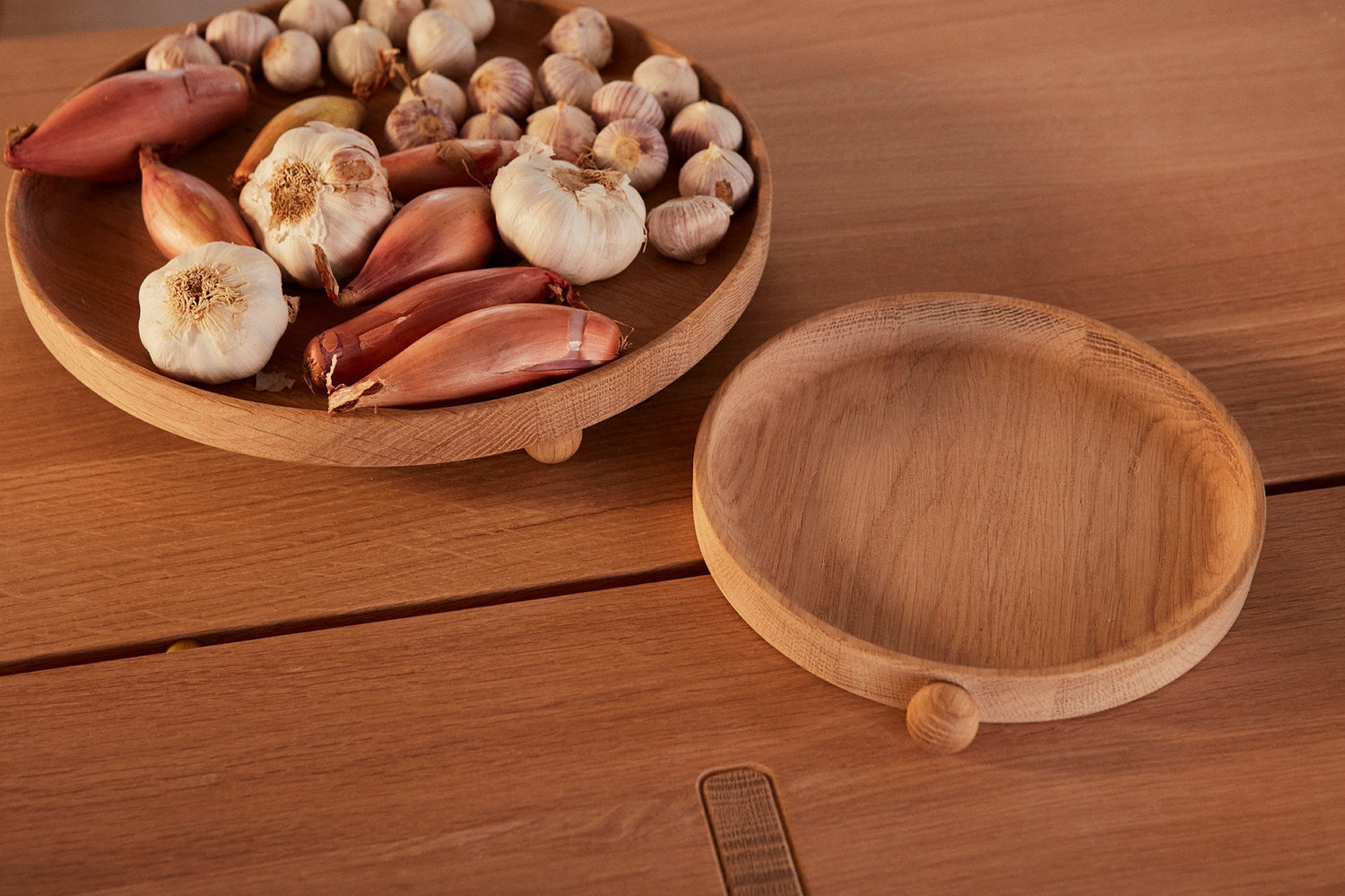 Inka Wood Tray Round - Small - Nature Tray OYOY 