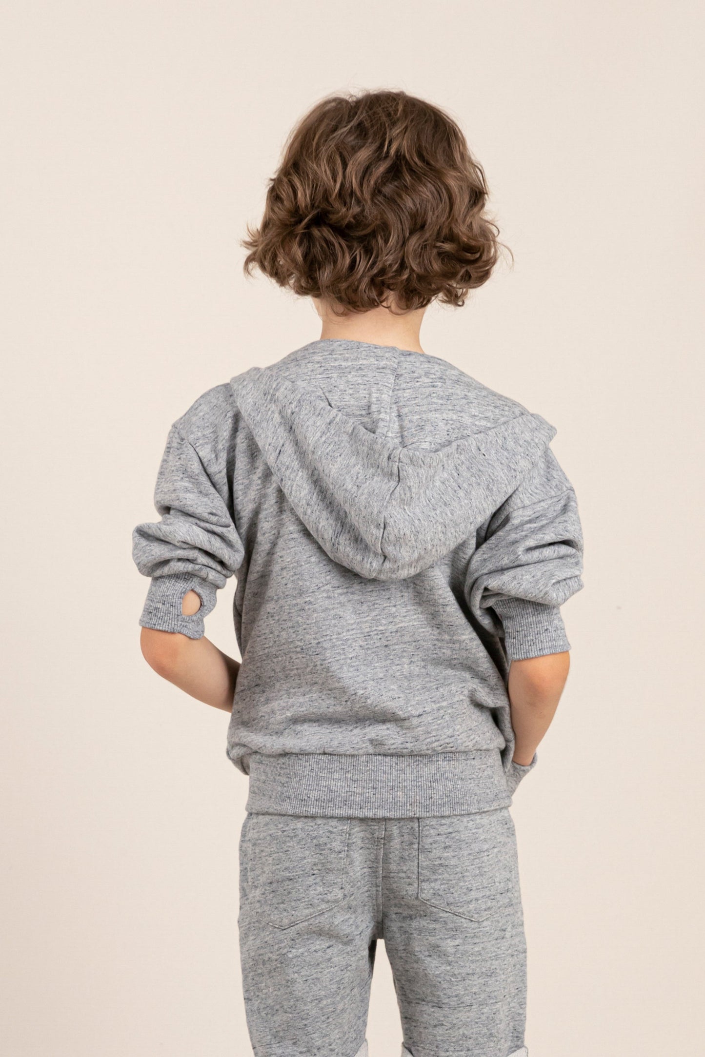 JOEL Heather Grey Macaroni - Zipped Hoodie
