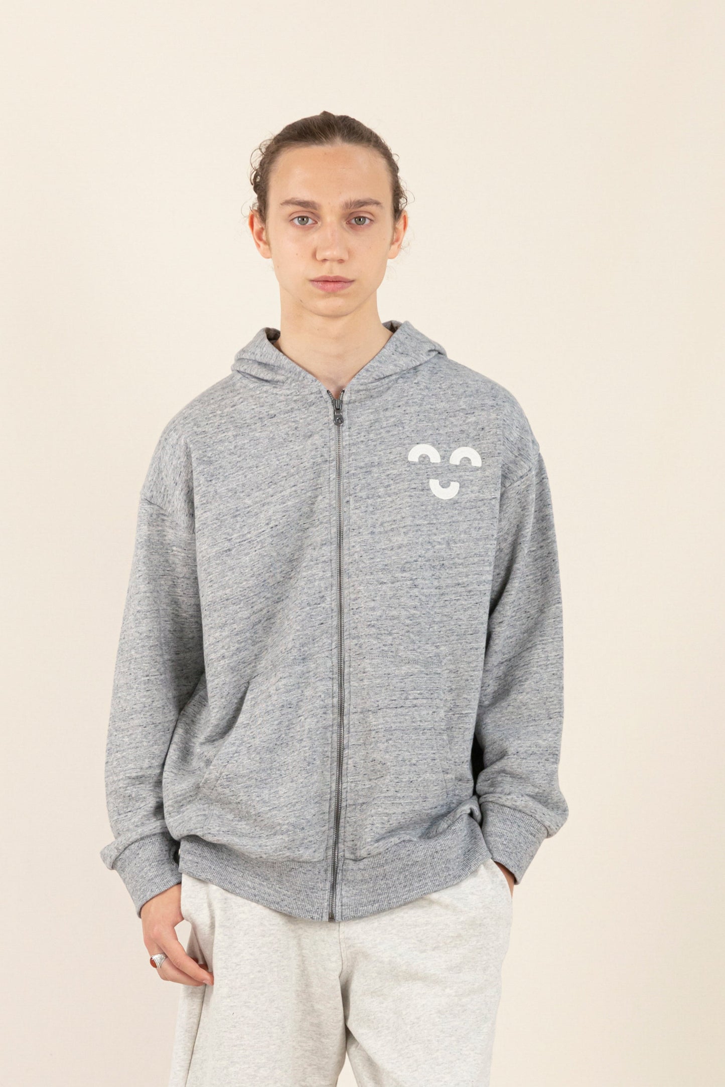 JOEL Heather Grey Macaroni - Zipped Hoodie | Women