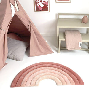 Rainbow Rug Rusty Pink Textiles Nofred 