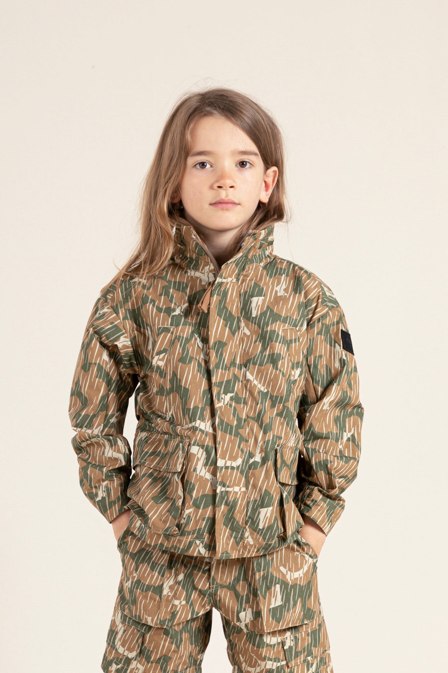 LARRY Khaki  Camo - Multi-pocket Jacket | Women