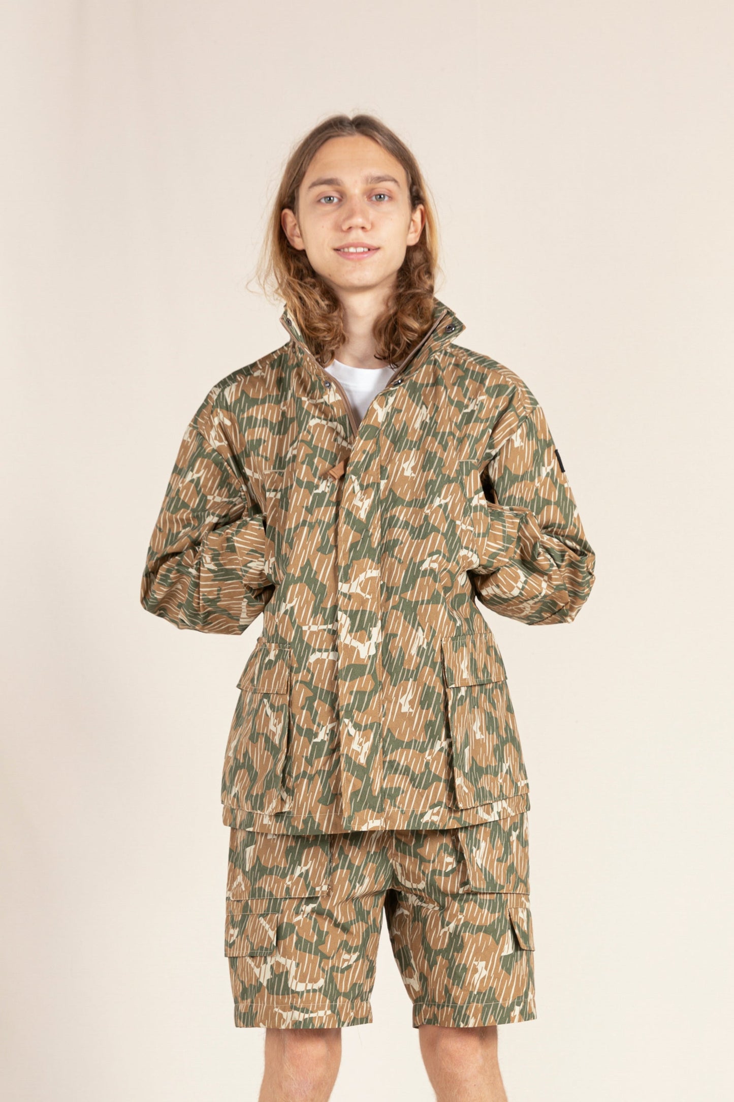 LARRY Khaki  Camo - Multi-pocket Jacket