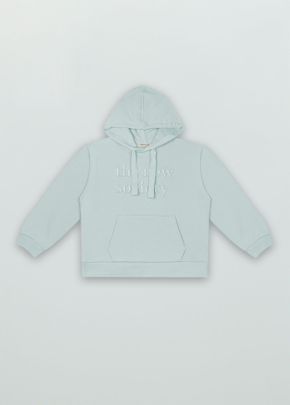 Logo Kangaroo Sweater Pearl Blue Sweatshirts The New Society 