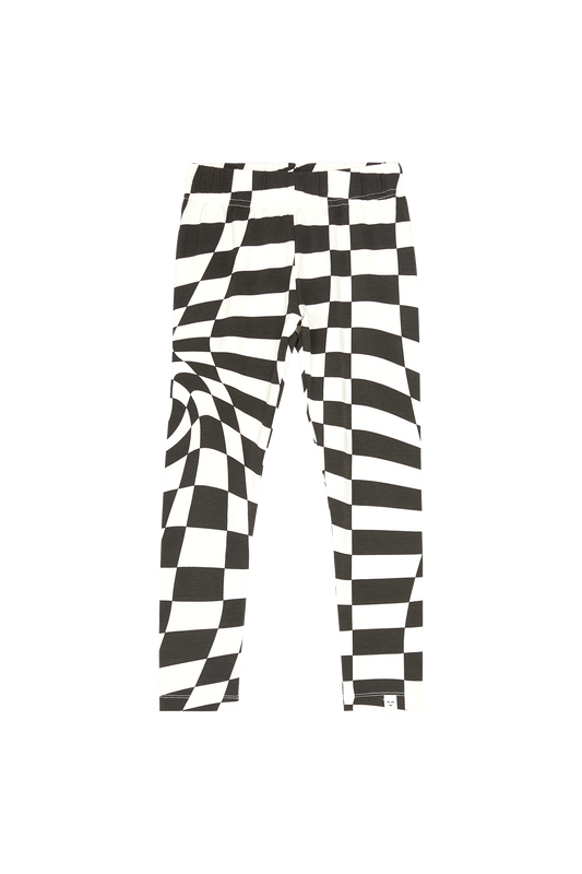 LOUD Black Twisted Checkers - Legging Pants