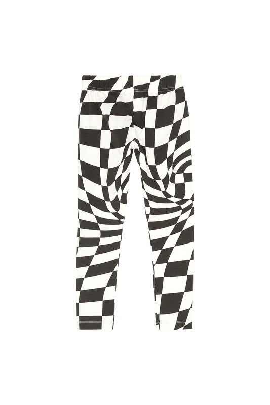 LOUD Black Twisted Checkers - Legging Pants
