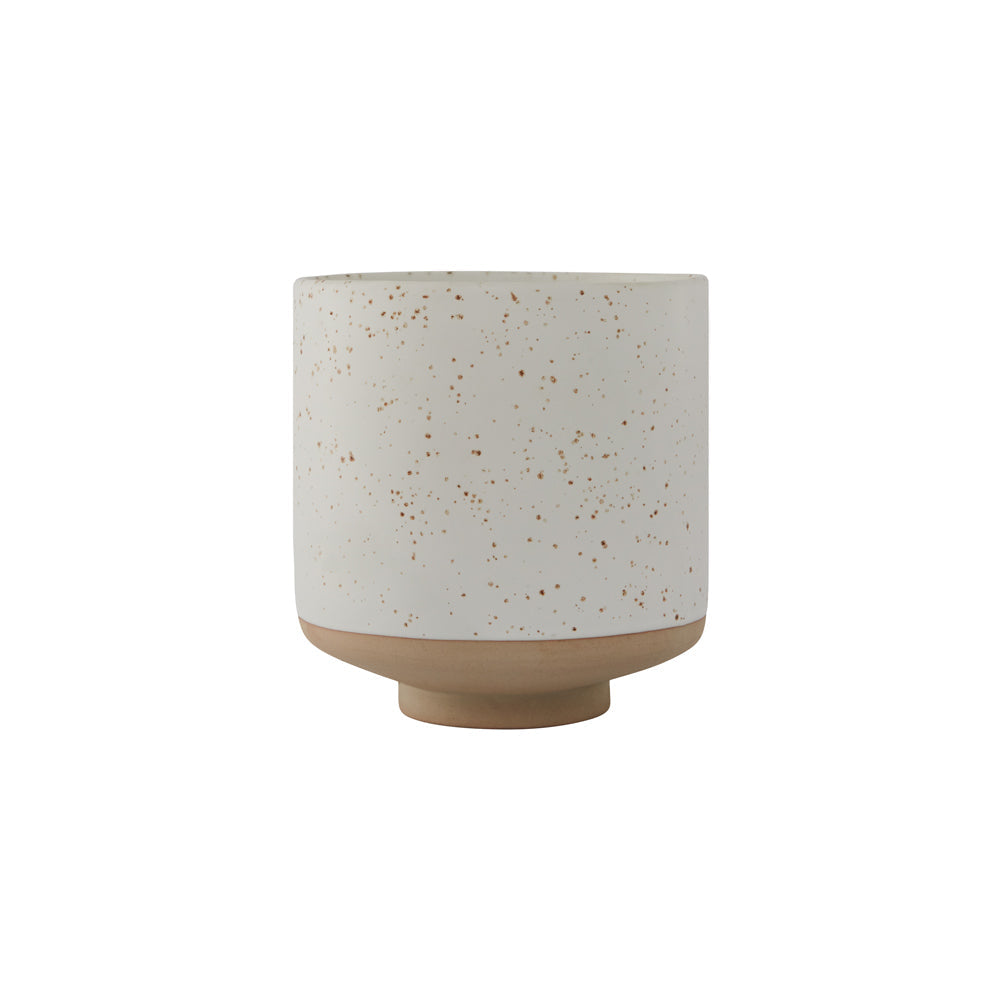 Hagi Pot - White / Light Brown Flowerpot OYOY 