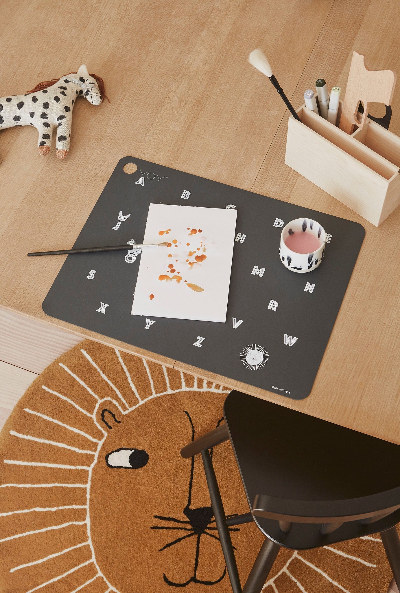 Lion Rug - Caramel Rugs OYOY 