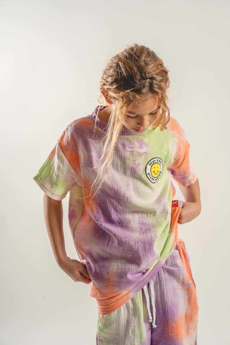 Tie-Dye Shirt/Trousers Set Tops Les Écoliers 