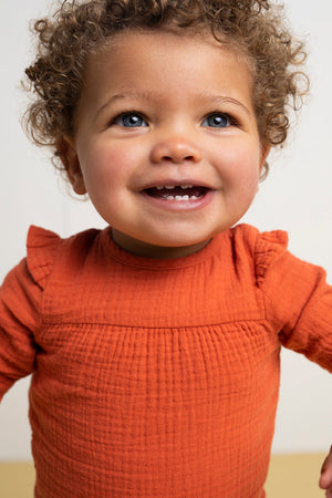 Bodysuit Muslin Dune Baby Grows Mingo 