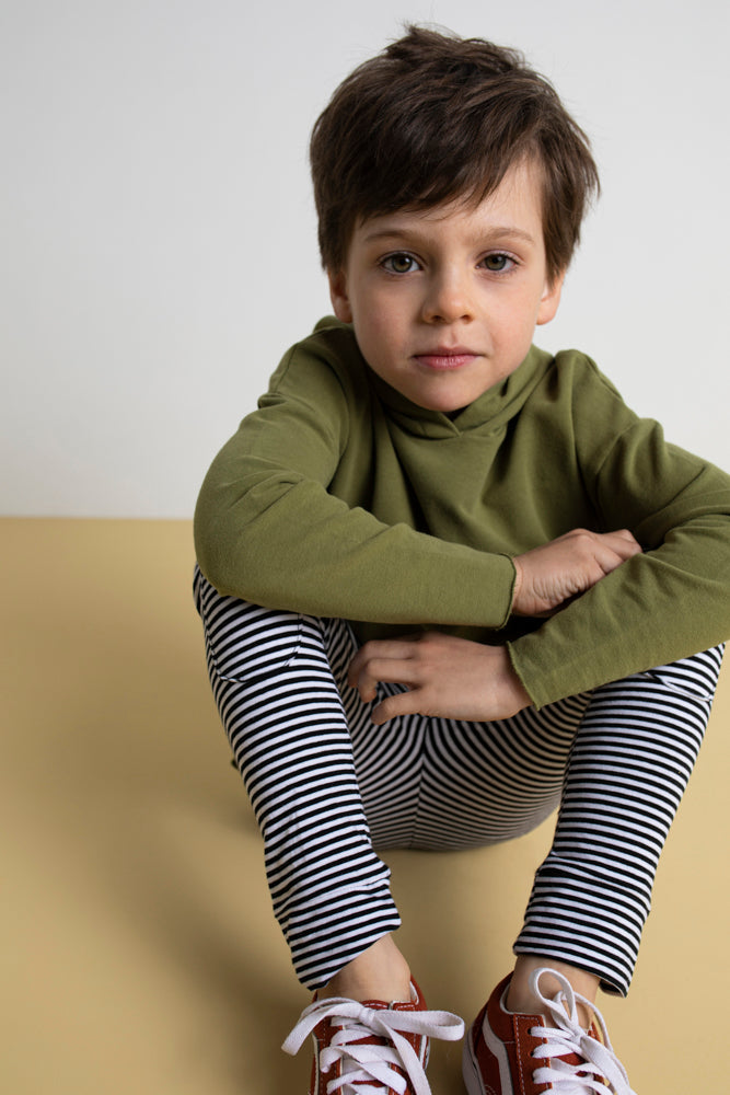 Hoody Raw Edge Avocado Sweaters Mingo 