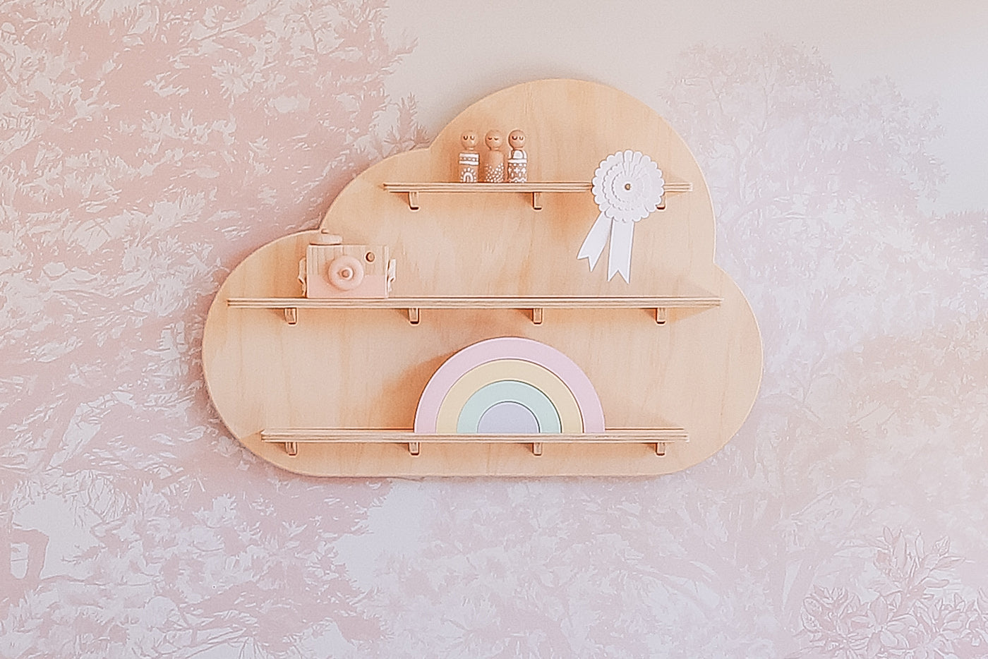 Dream Cloud Shelf – Wooden Hanging Wall Wallart Midmini 