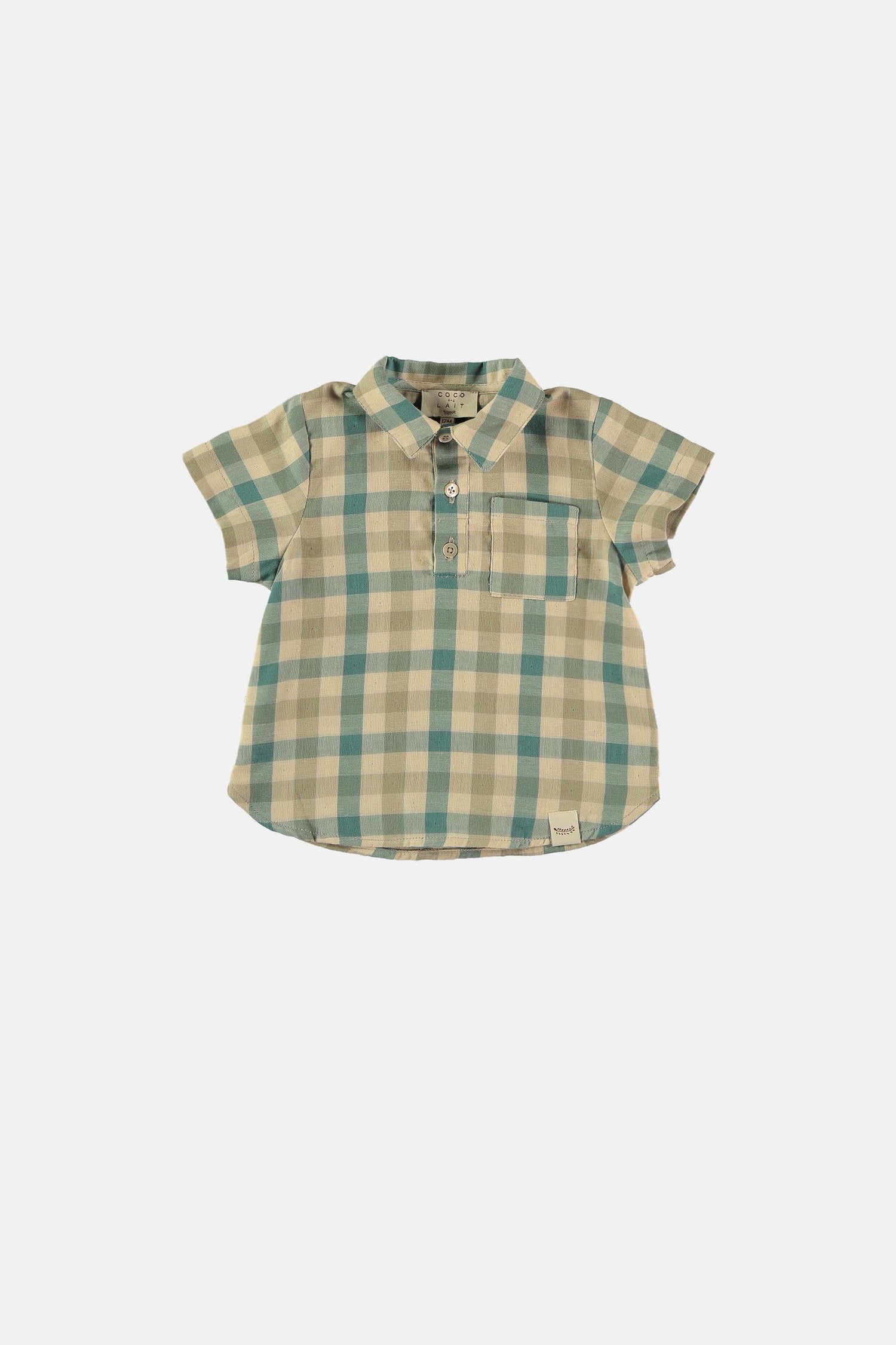 Moss agate woven baby shirt Tops Coco au lait 