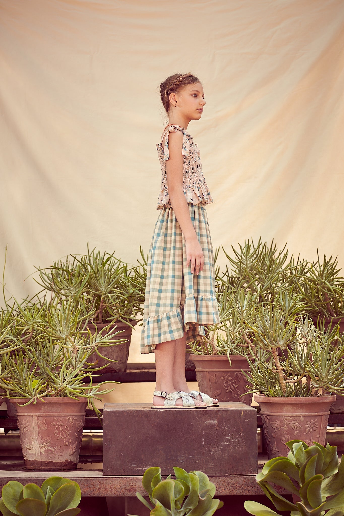 Moss agate woven long skirt Skirts Coco au lait 