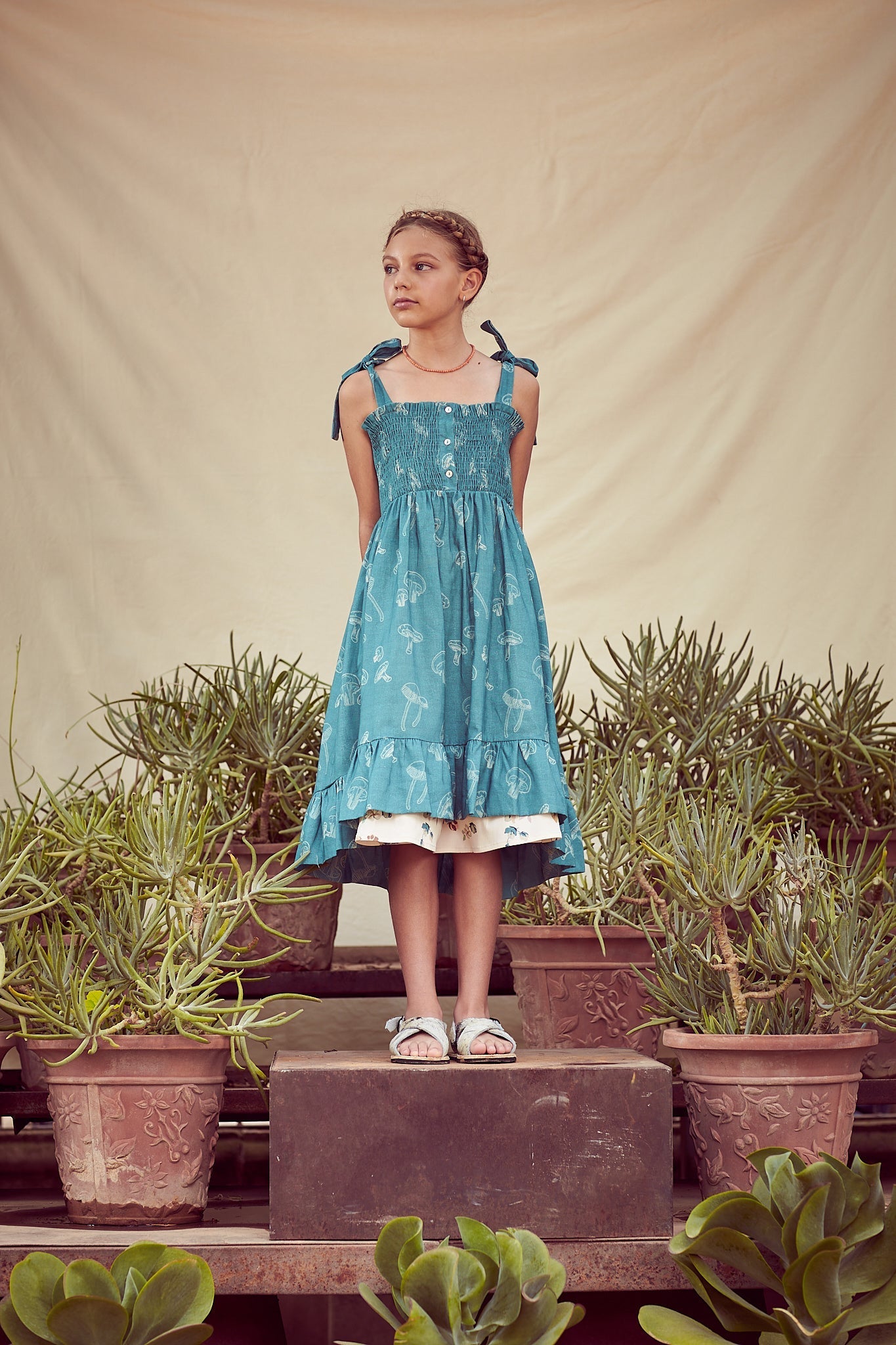 Mushroom cotton baby dress Dresses Coco au lait 