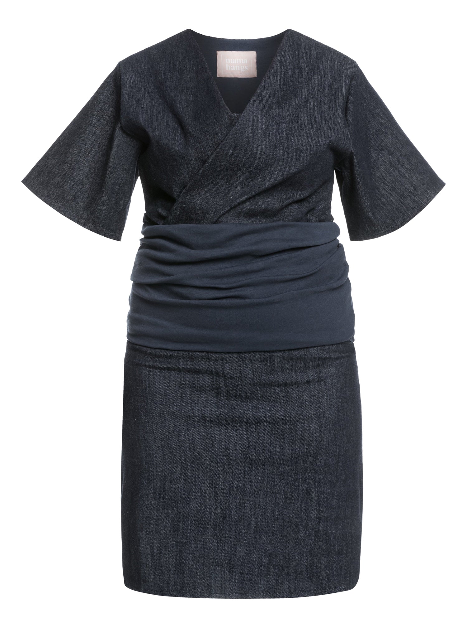 Baby carrier kimono | Dark blue denim Carriers Mama Hangs 