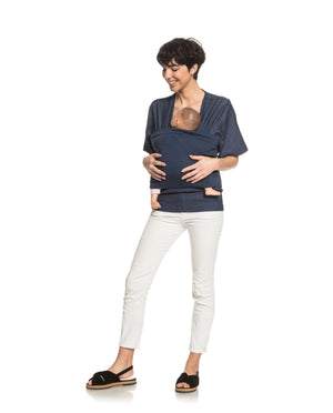 Kimono porte-bébé | Mama Works | Bleu brut Vêtements porte-bébé Mama Hangs 