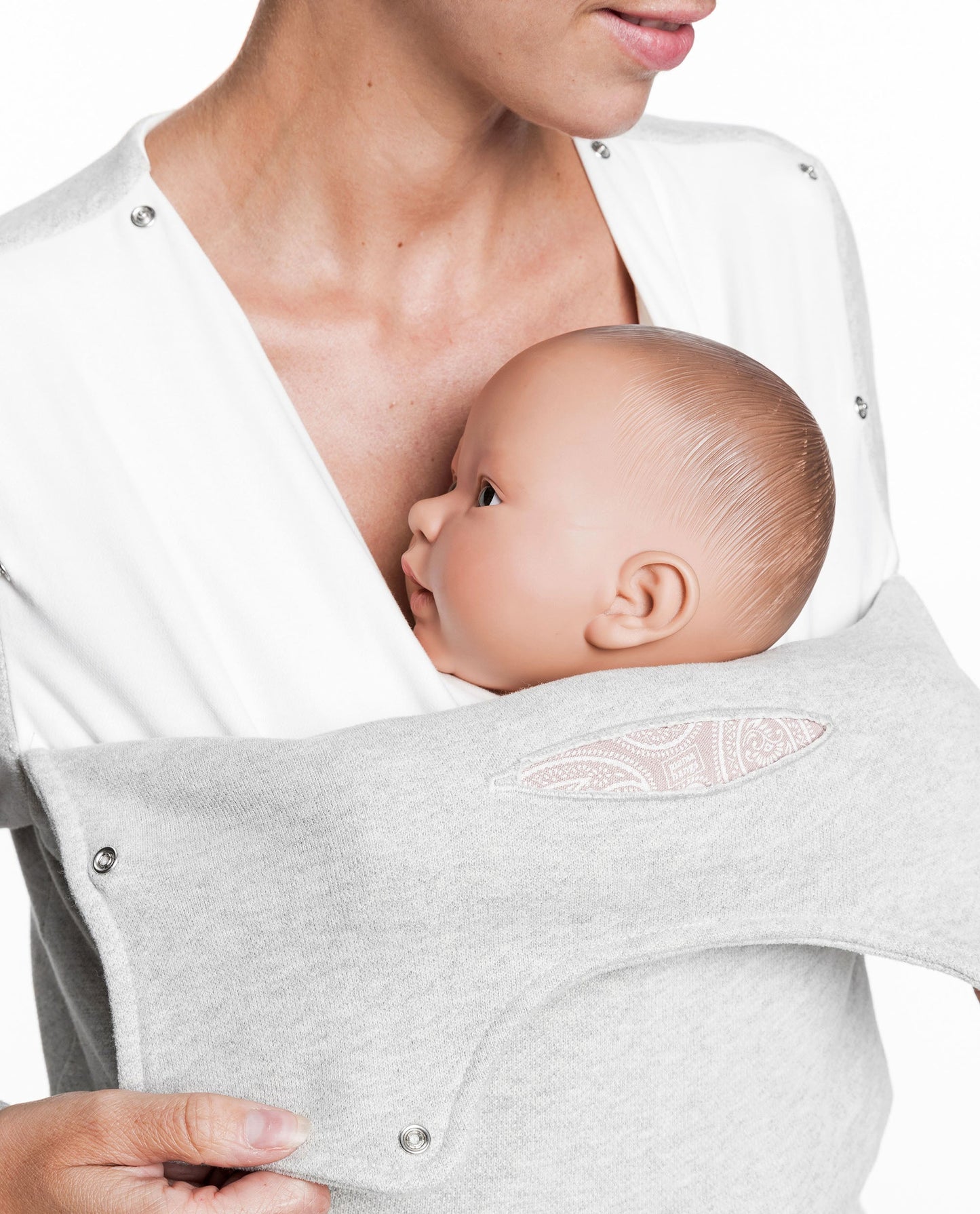 Baby carrier sweatshirt | Mama Hangs Out | Heather grey Carriers Mama Hangs 