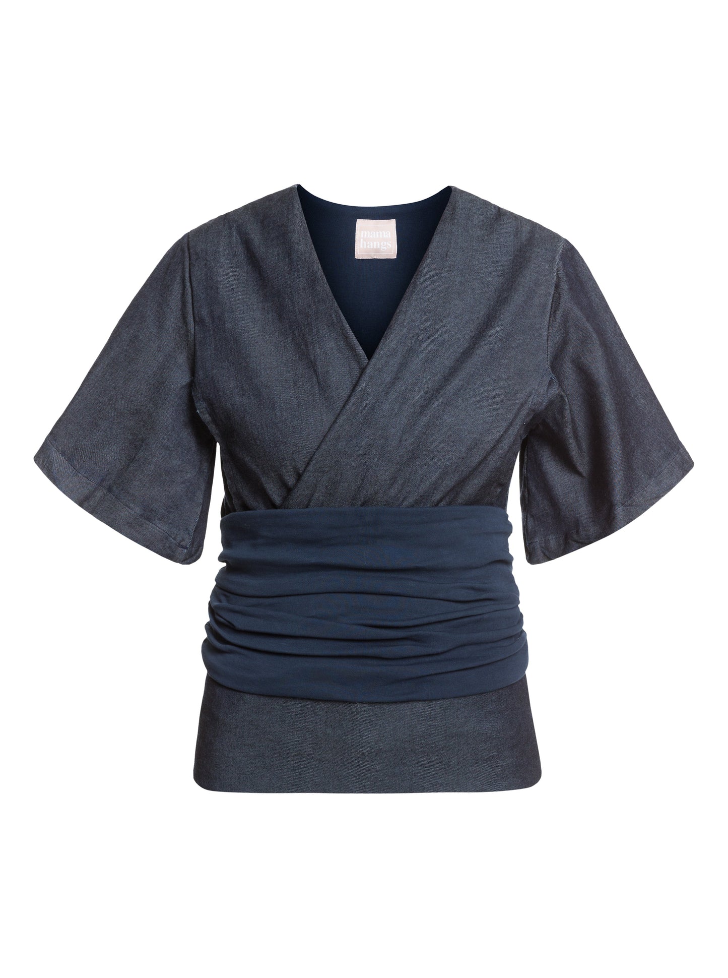 Baby carrier kimono | Mama Works | Dark blue denim Carriers Mama Hangs 