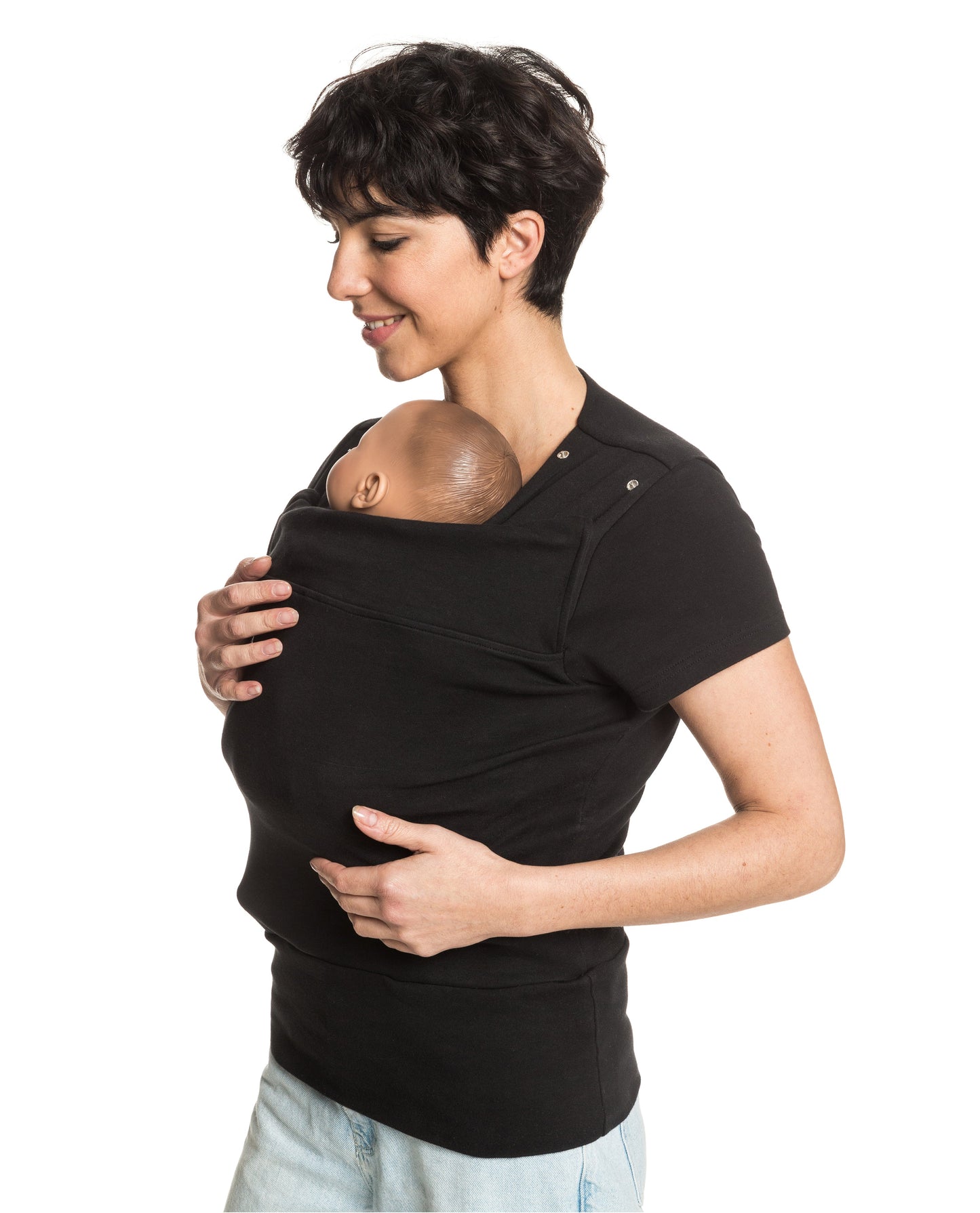 Baby carrier t-shirt | Summer Mama | Black Carriers Mama Hangs 