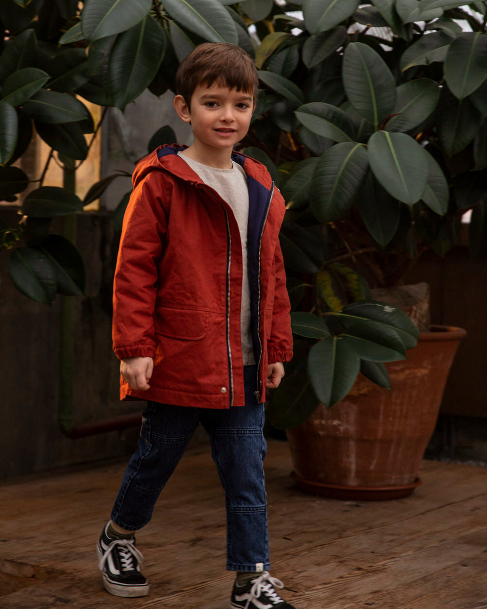 Jaro Waxed Cotton Jacket / brick AW21-DE Matona 