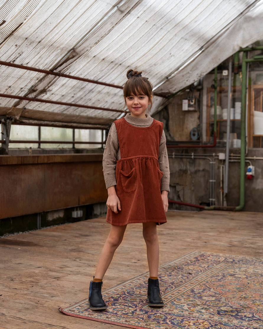 Nora Pinafore Dress Chestnut Dresses Matona 