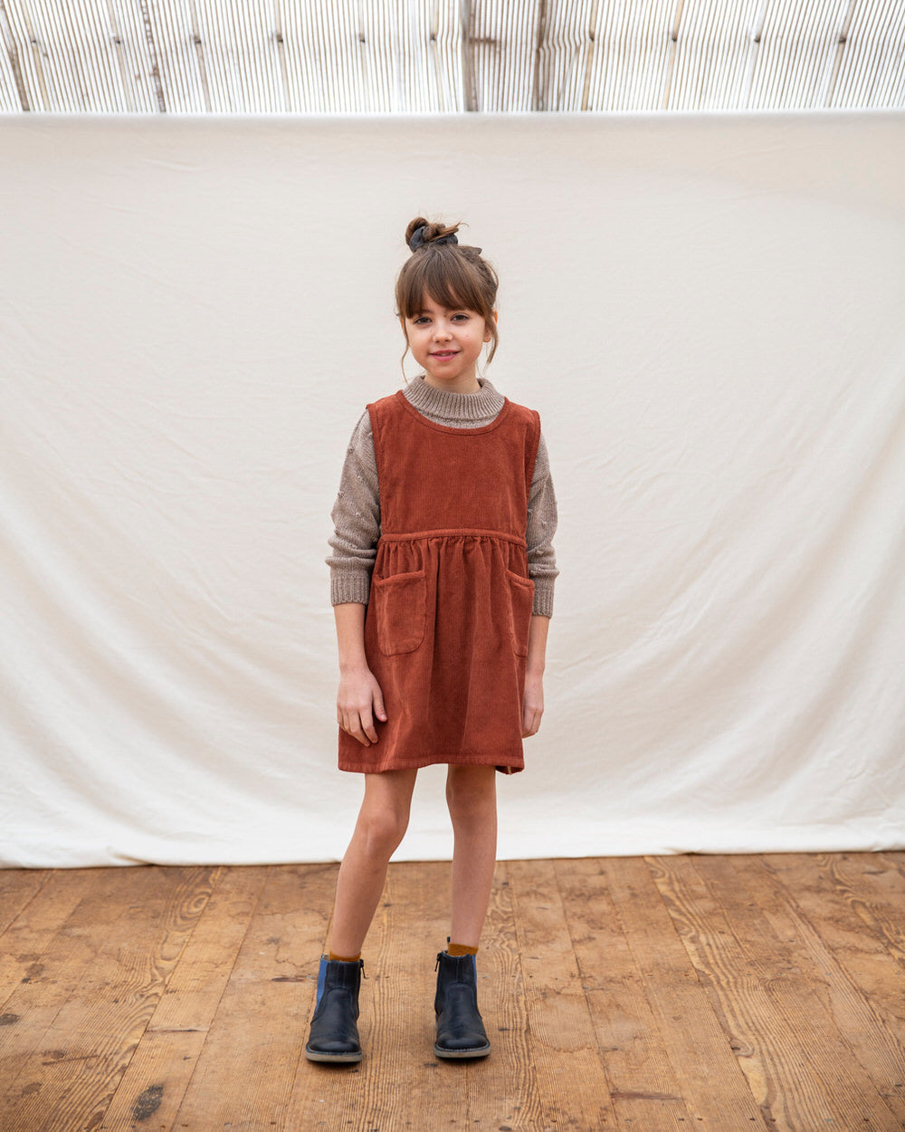 Nora Pinafore Dress Chestnut Dresses Matona 