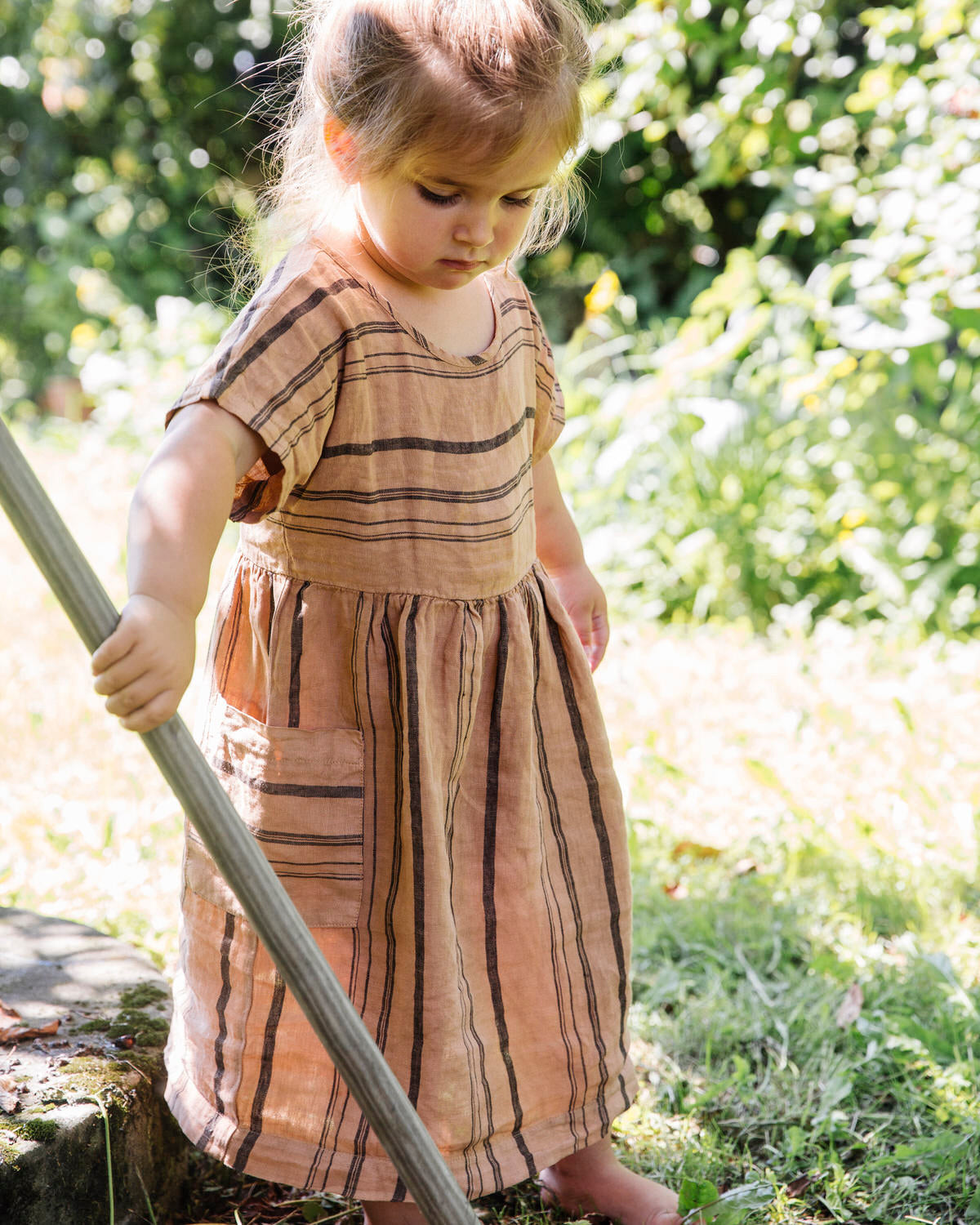 Eden Dress Tan & Striped Dresses Matona 