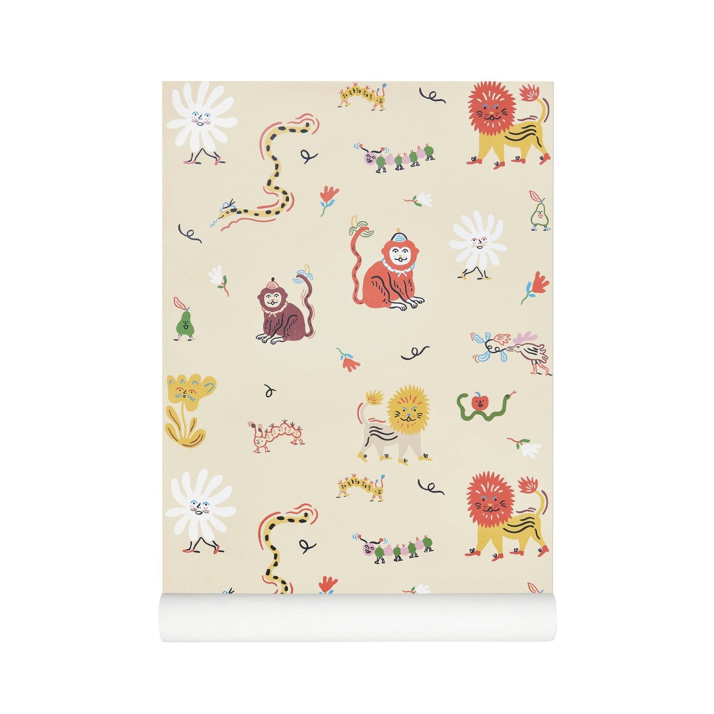 Wallpaper Monkey Fun Beige Wallpaper Nofred 