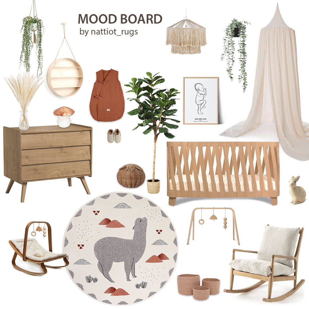 Andina Round Carpet Lamas