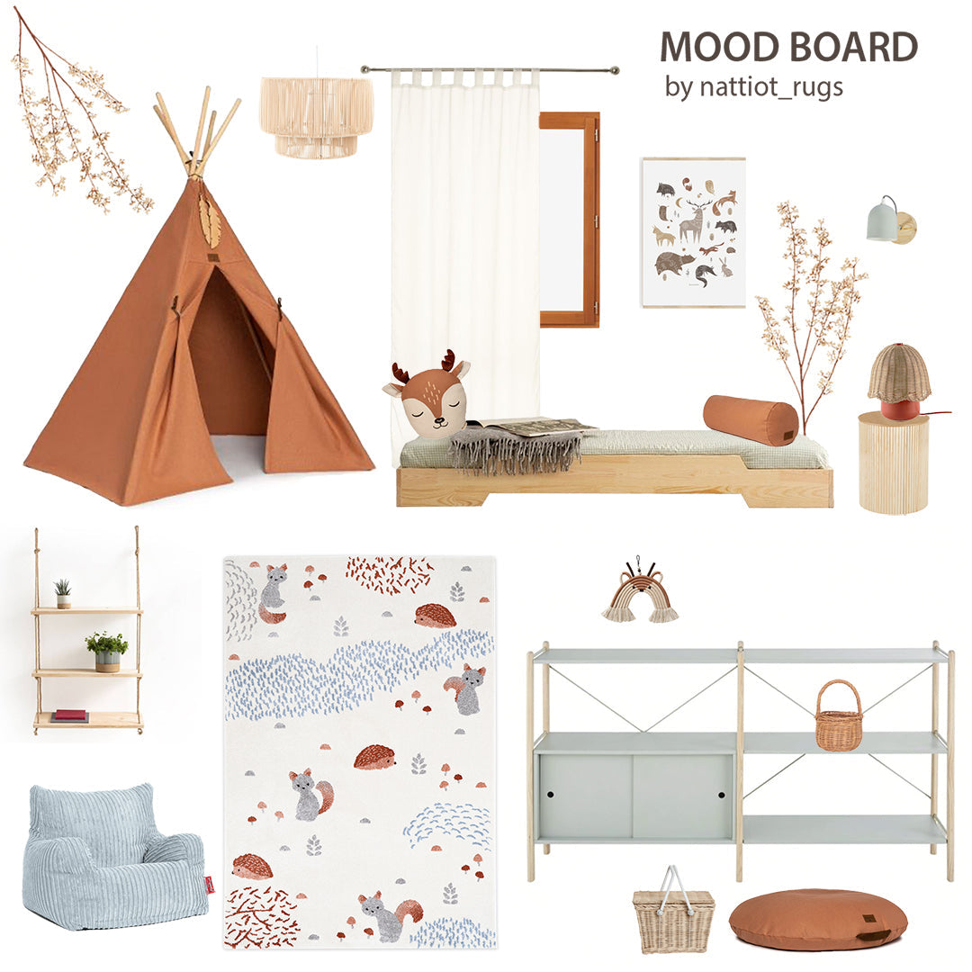 Forest Dream M Child Carpet Forest Animals