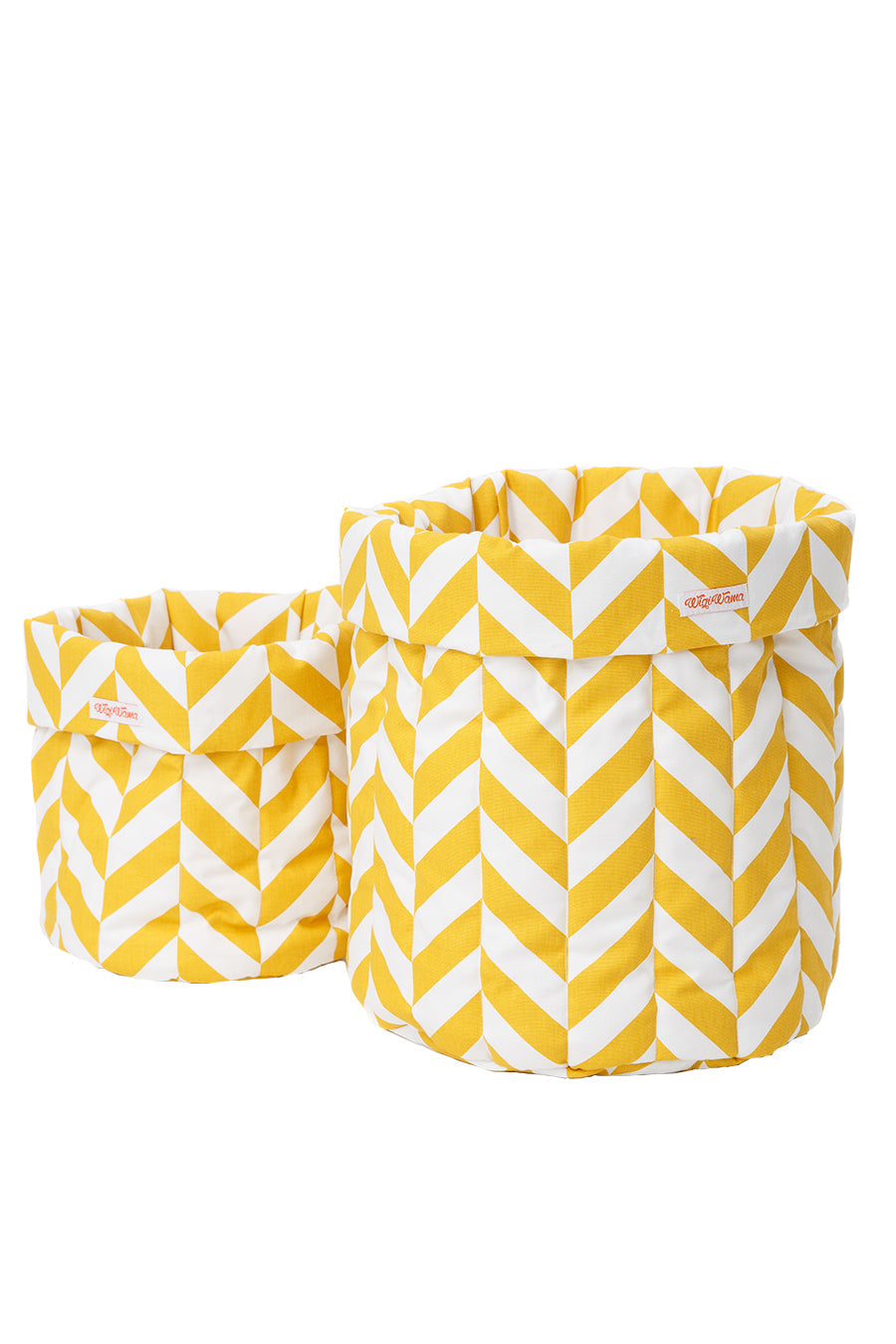 Toy Bag Herringbone Mustard Storage Wigiwama 