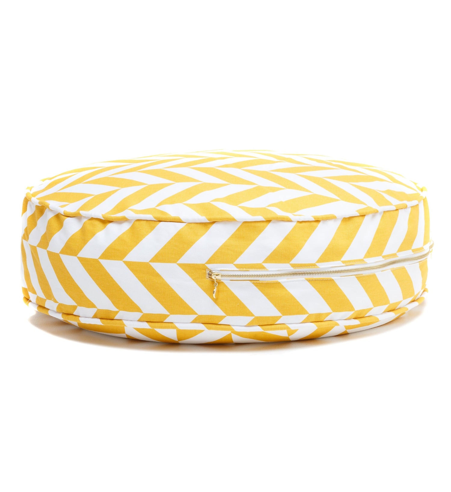 Mustard Herringbone Ottoman Beanbags Wigiwama 