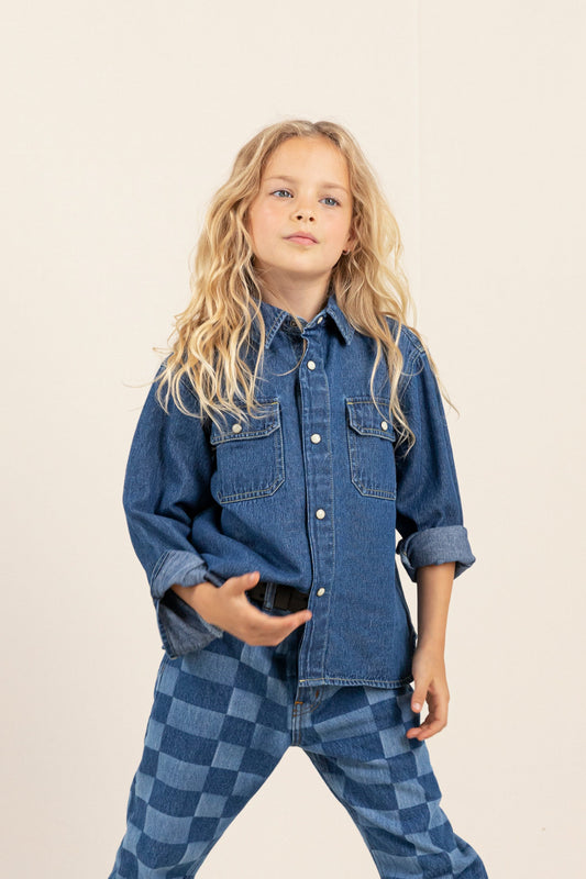 NEW DUSK Blue Denim - Long Sleeve Shirt