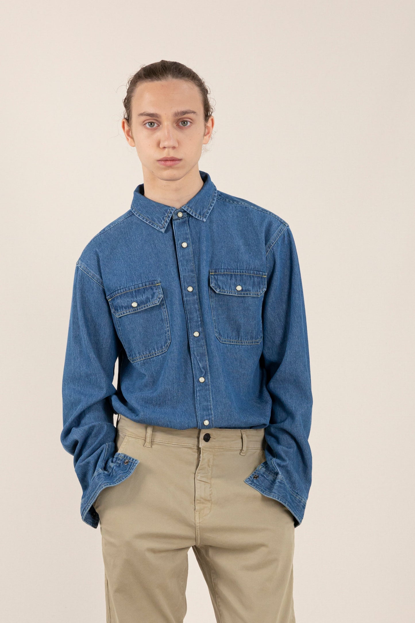 NEW DUSK Blue Denim - Long Sleeve Shirt | Women