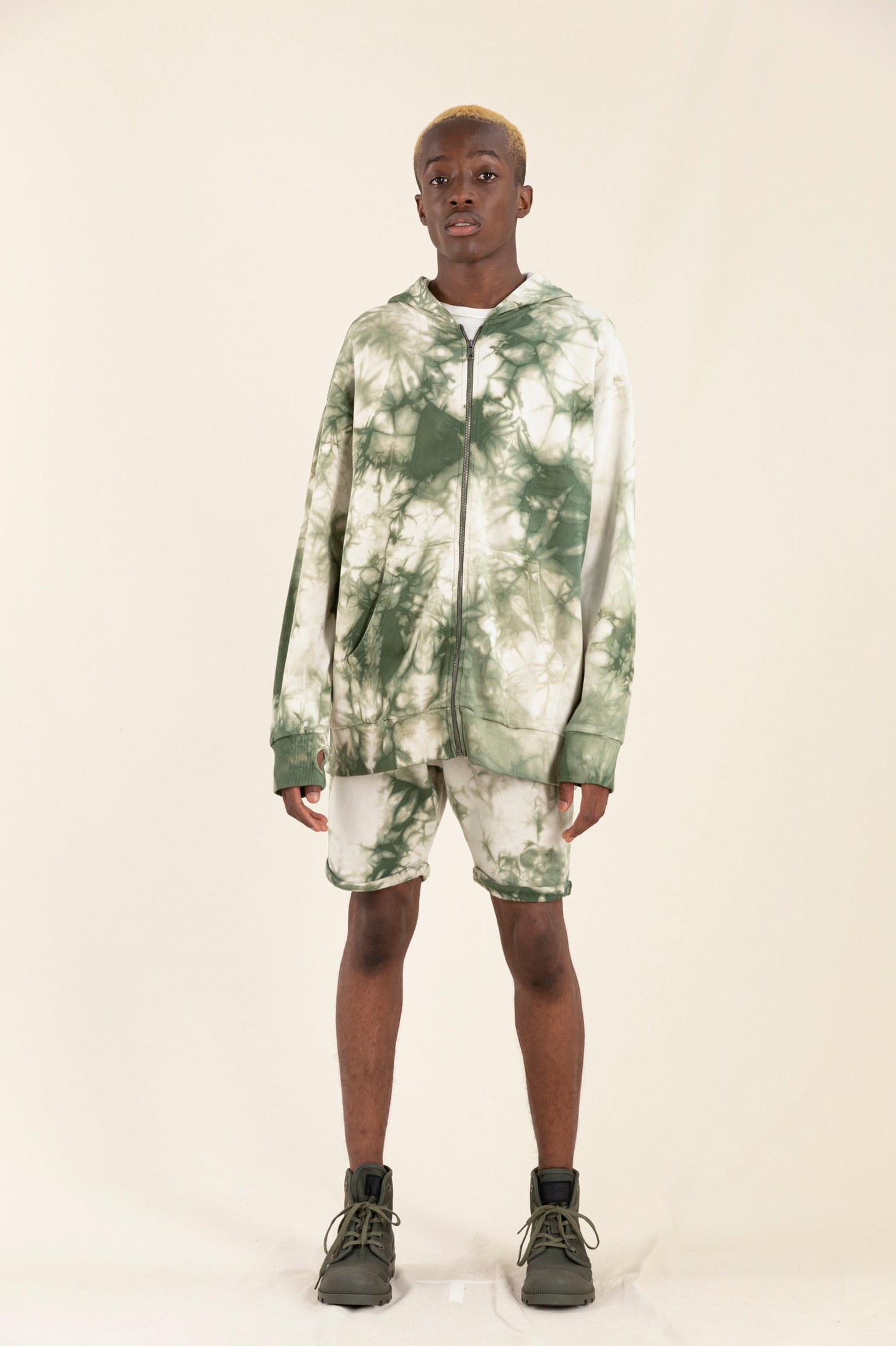 NEW GROUNDED Safari Khaki Tie & Dye - Bermuda Shorts