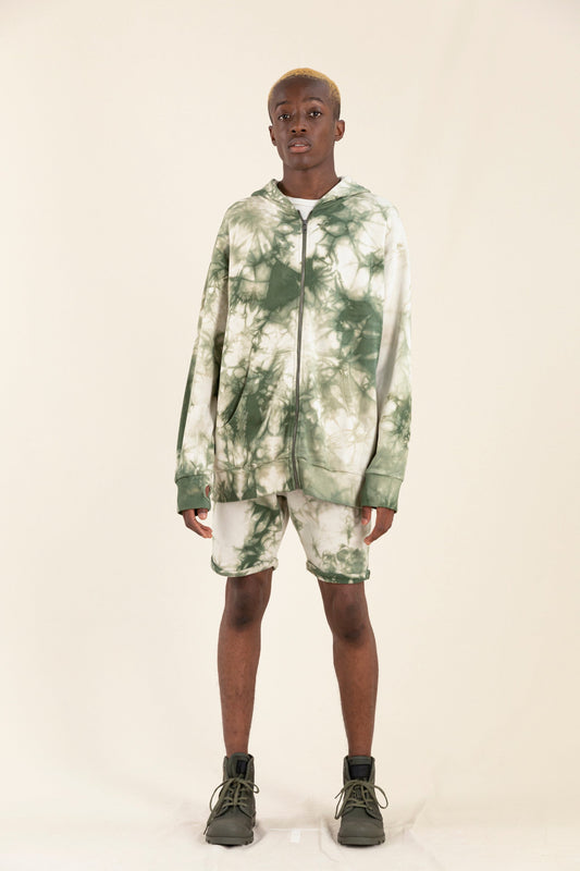 NEW GROUNDED Safari Khaki Tie & Dye - Bermuda Shorts