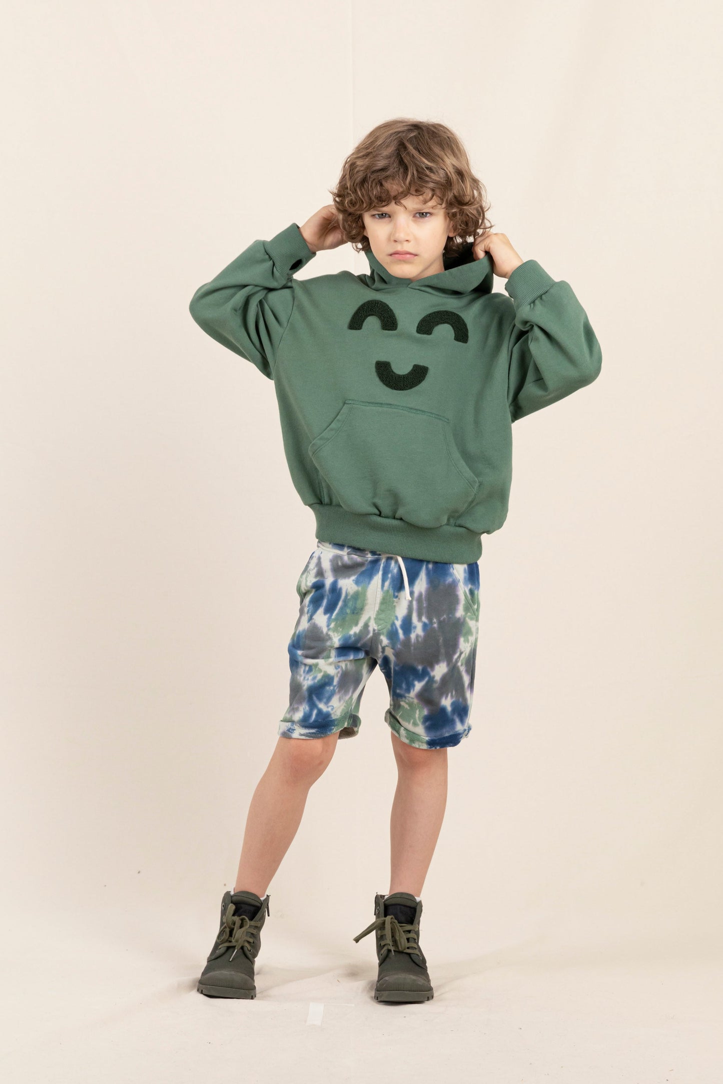 NEW GROUNDED True Blue Tie & Dye - Bermuda Shorts