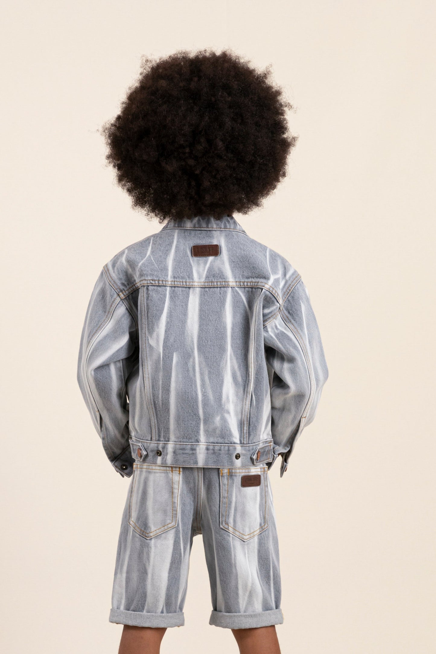 NICK Light Grey Tie & Dye - Denim Jacket