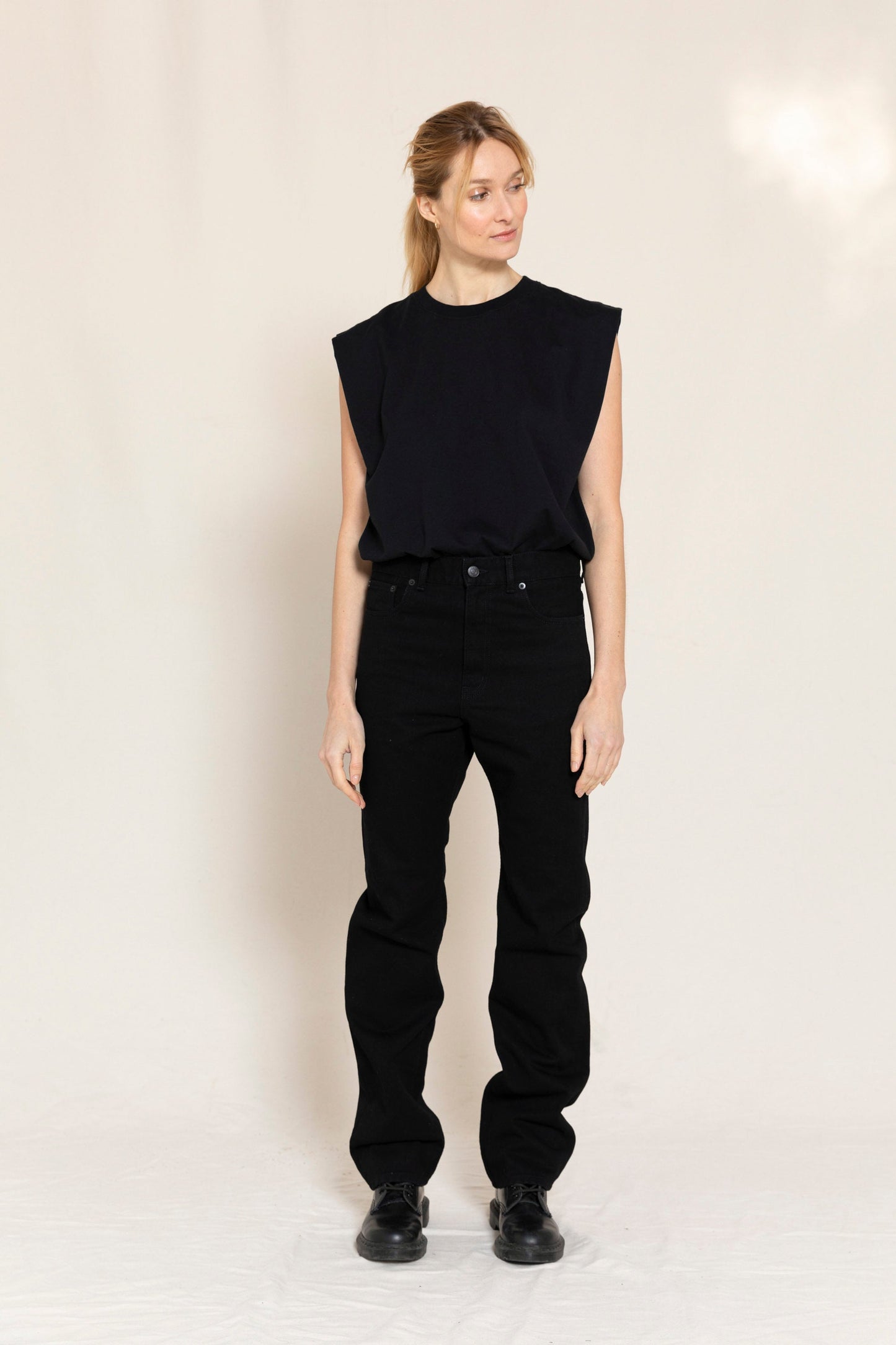 NORTON Black Denim - 5-Pocket Straight Fit Jeans | Women