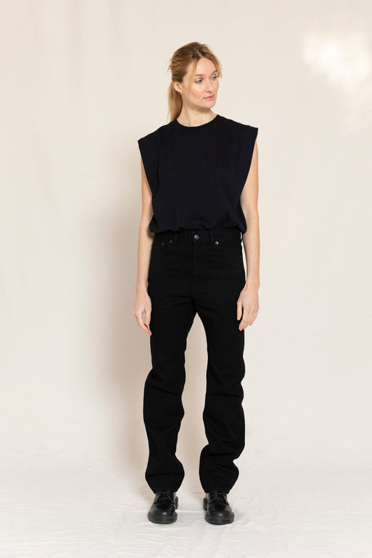 NORTON Black Denim - 5-Pocket Straight Fit Jeans | Women