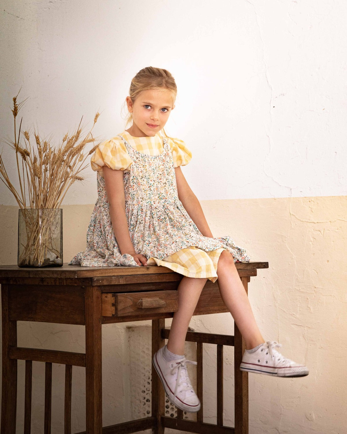 Ofelia Dress Yellow Garden Dresses Cosmosophie 